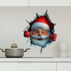 🎄Creative three-dimensional Santa Claus wall sticker！