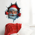 🎄Creative three-dimensional Santa Claus wall sticker！