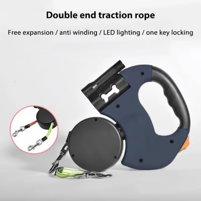 🔥Dual Retractable Dog Leash